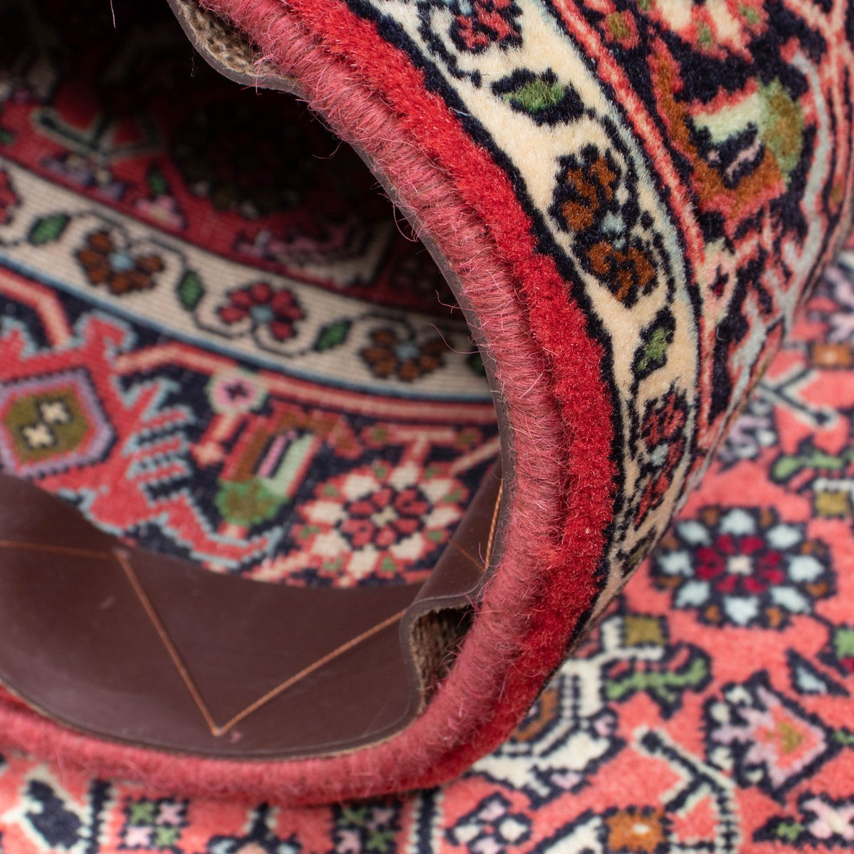 Tapis de couloir Tapis persan - Bidjar - 248 x 71 cm - rouge clair