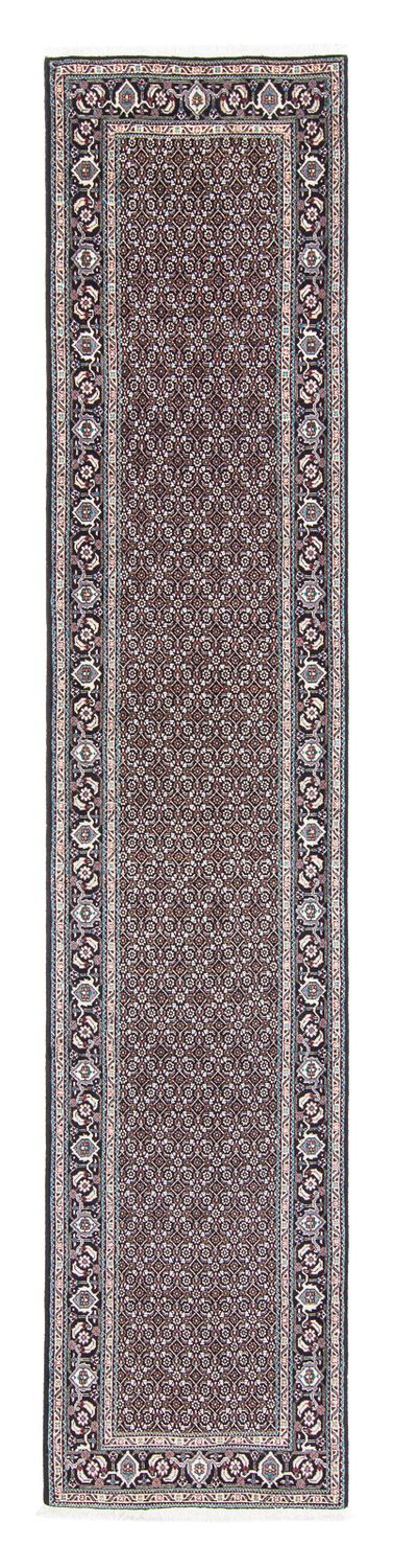 Tapis de couloir Tapis persan - Tabriz - 390 x 74 cm - gris
