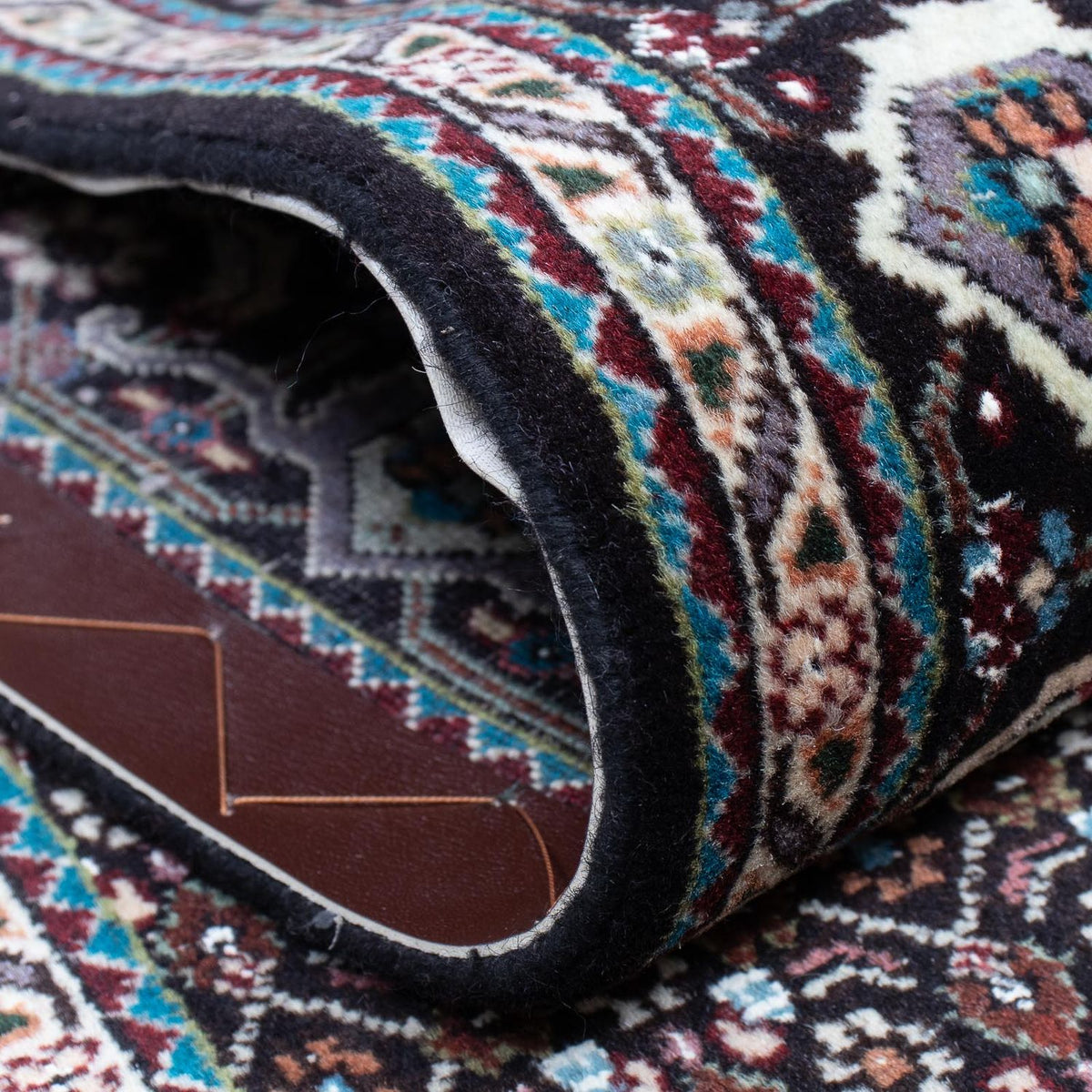 Tapis de couloir Tapis persan - Tabriz - 390 x 74 cm - gris