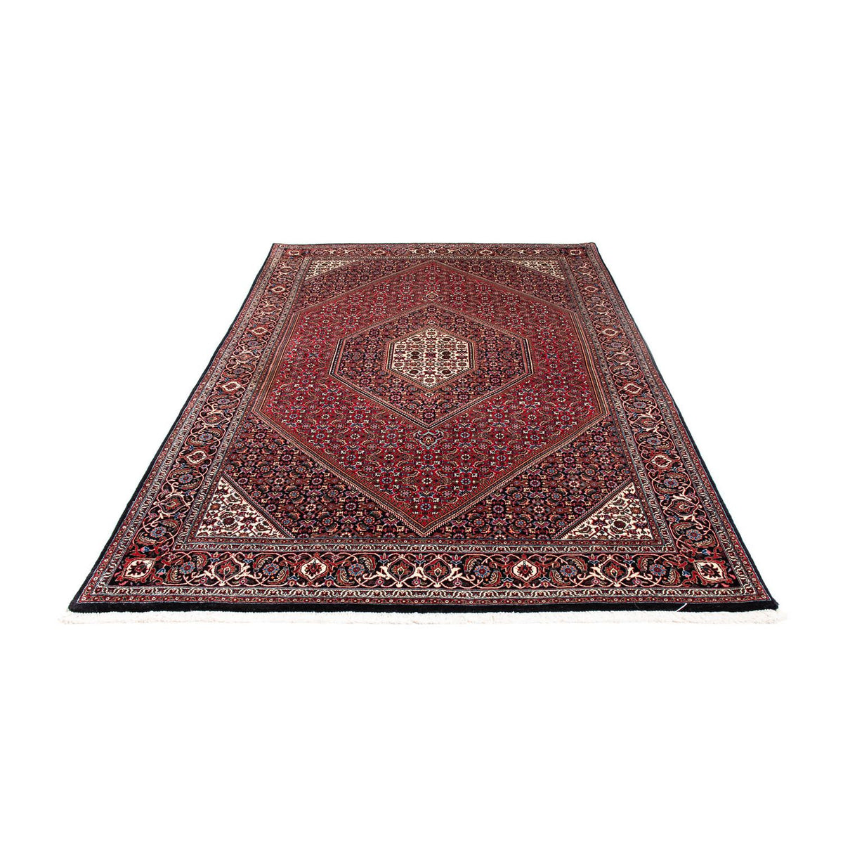 Tapis persan - Bidjar - 248 x 148 cm - rouge foncé