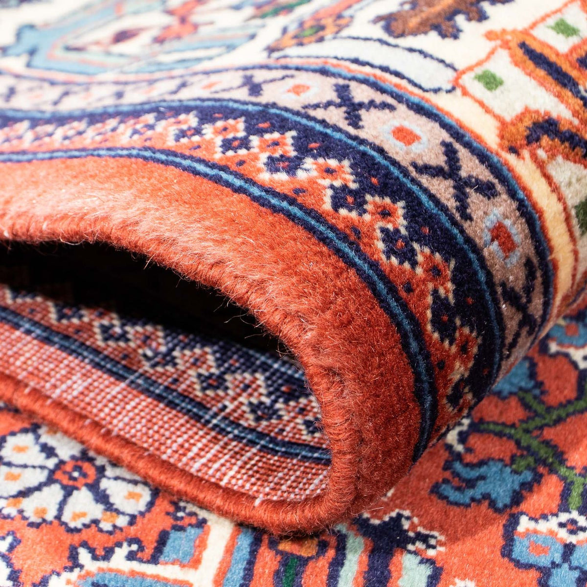 Tapis persan - Nomadic - 242 x 169 cm - rouge clair