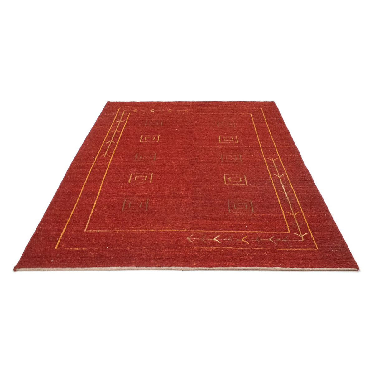 Tapis Gabbeh - Persan - 196 x 146 cm - rouge