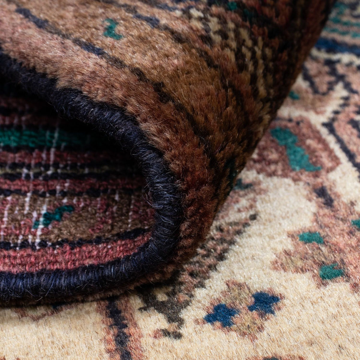 Tapis persan - Nomadic - 118 x 79 cm - marron clair