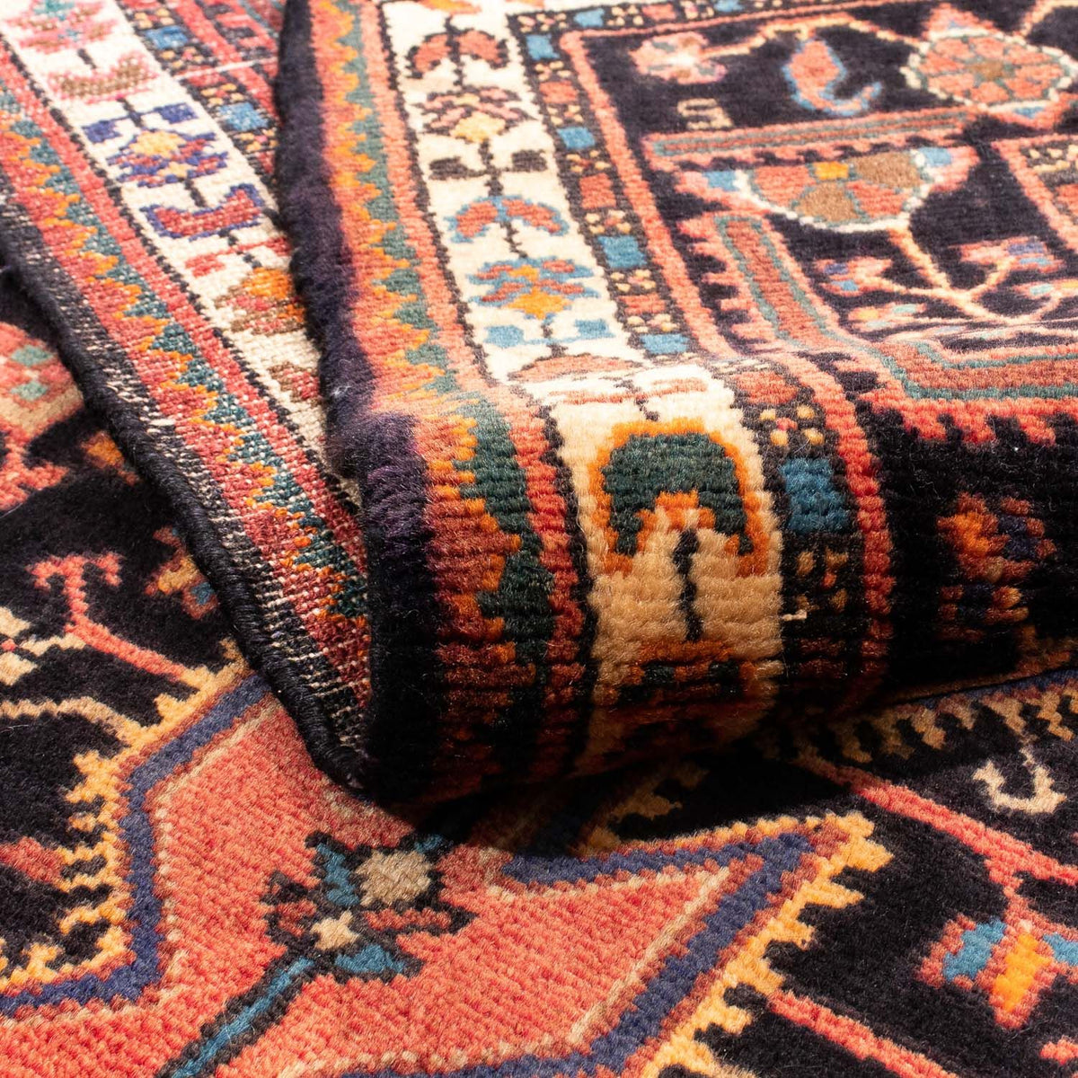 Tapis persan - Nomadic - 220 x 132 cm - bleu foncé