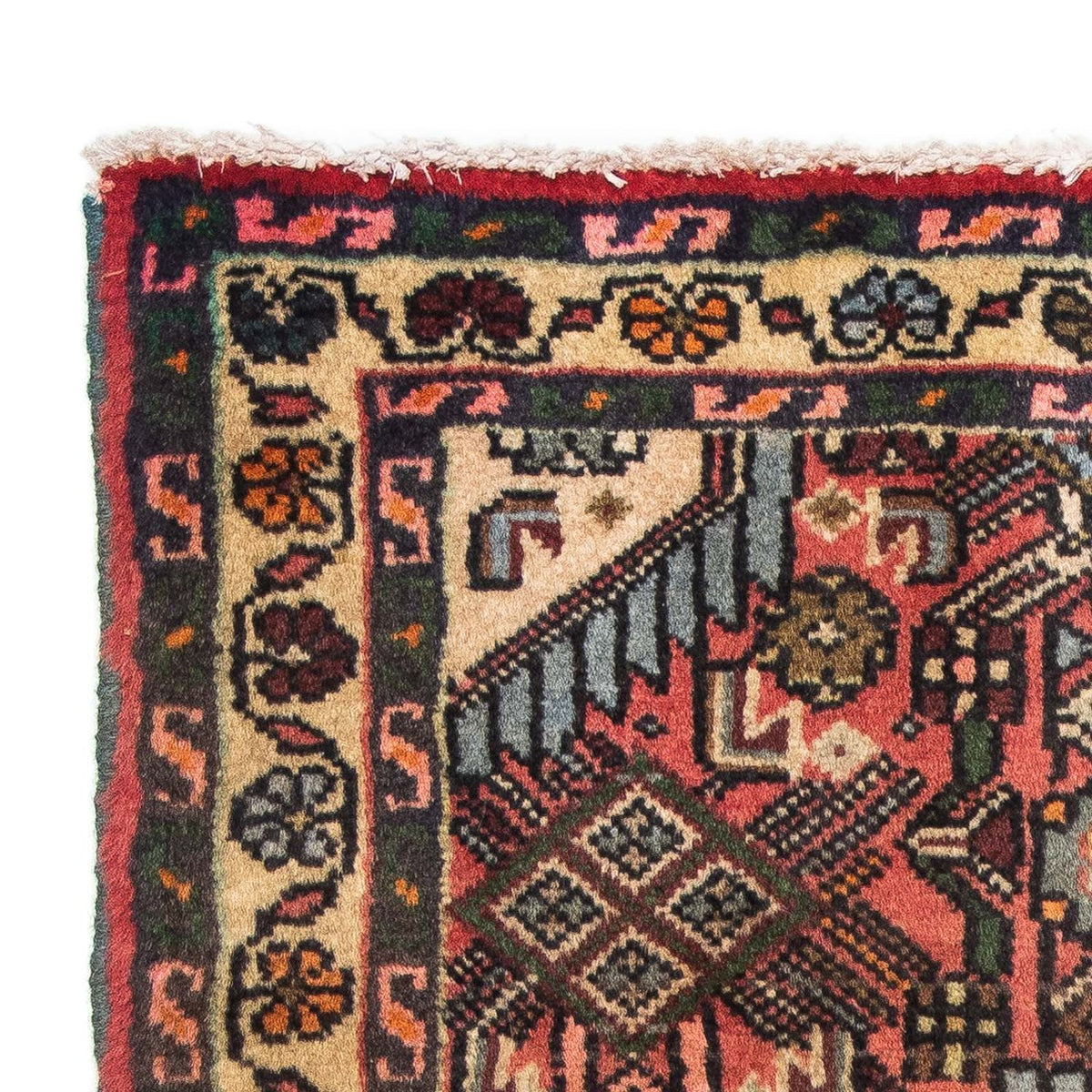 Tapis persan - Nomadic - 84 x 64 cm - rouge clair