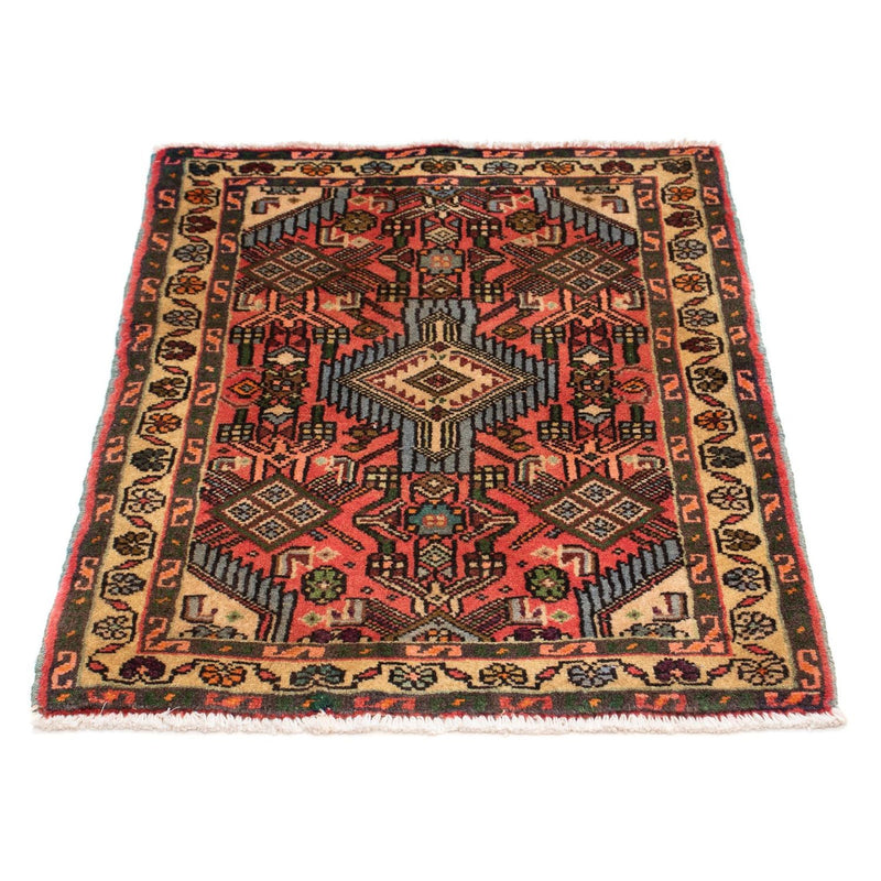 Tapis persan - Nomadic - 84 x 64 cm - rouge clair