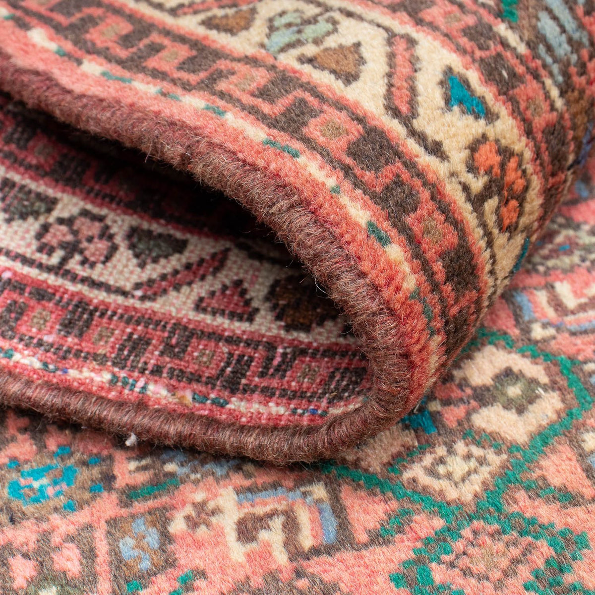 Tapis persan - Nomadic - 96 x 68 cm - rouge clair