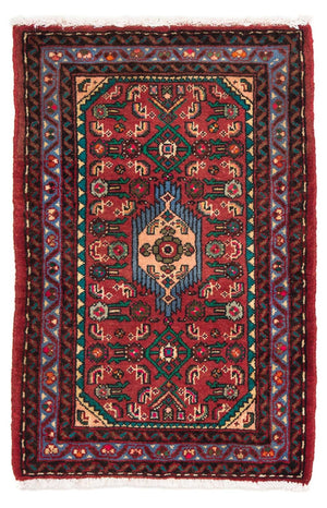Tapis persan - Nomadic - 92 x 61 cm - rouge foncé