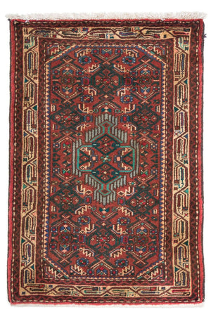 Tapis persan - Nomadic - 96 x 63 cm - rouge foncé