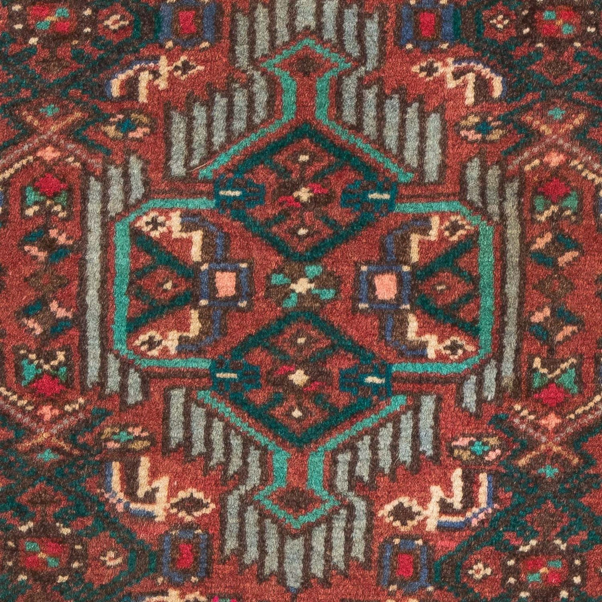 Tapis persan - Nomadic - 96 x 63 cm - rouge foncé