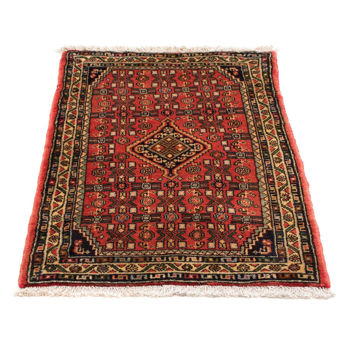 Tapis persan - Nomadic - 95 x 63 cm - rouge foncé