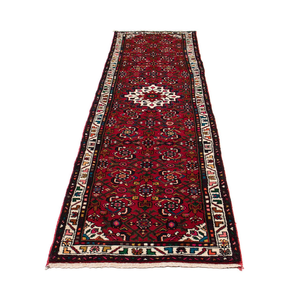 Tapis de couloir Tapis persan - Nomadic - 298 x 72 cm - rouge foncé