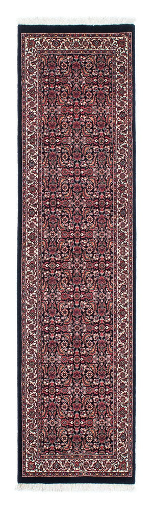 Tapis de couloir Tapis persan - Bidjar - 225 x 61 cm - bleu foncé