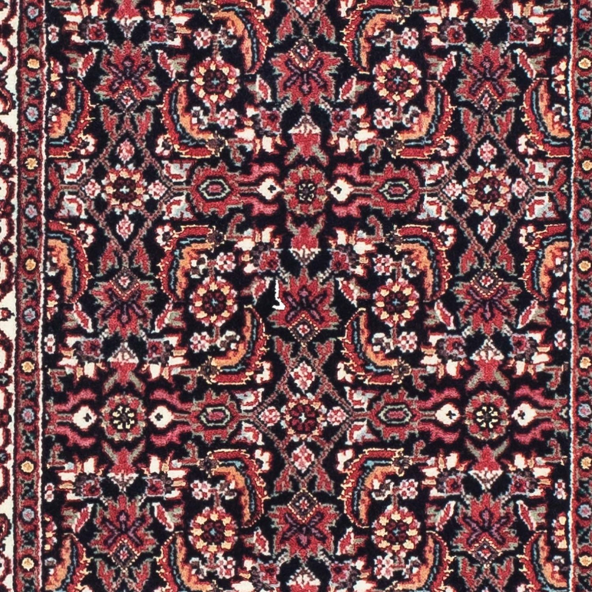 Tapis de couloir Tapis persan - Bidjar - 225 x 61 cm - bleu foncé