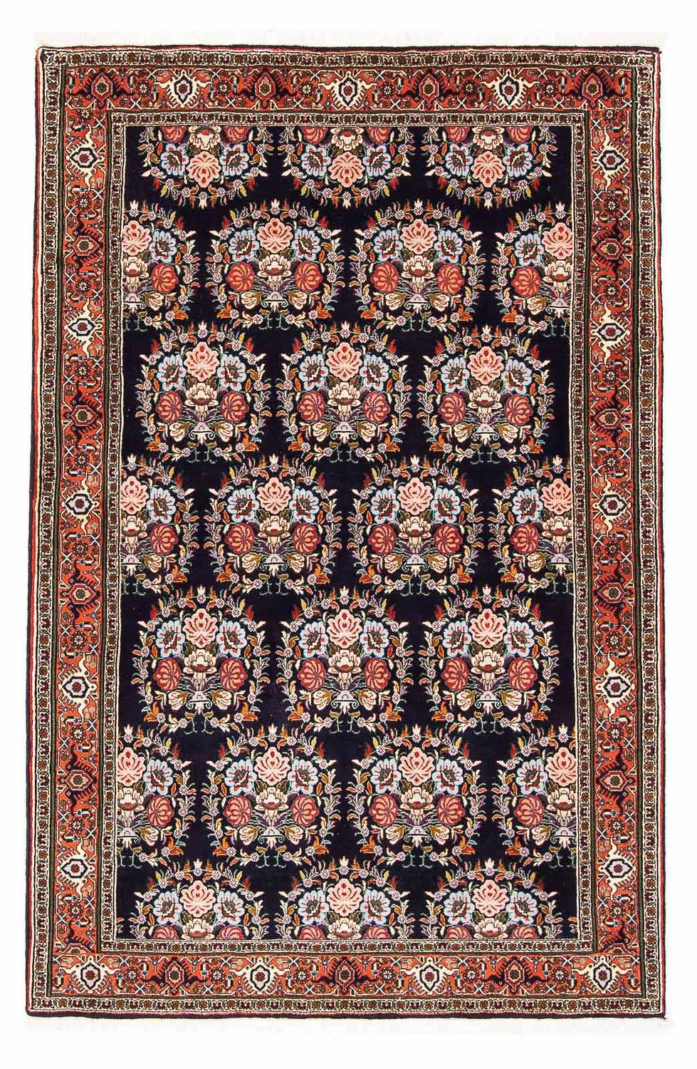 Tapis persan - Bidjar - 172 x 112 cm - bleu foncé