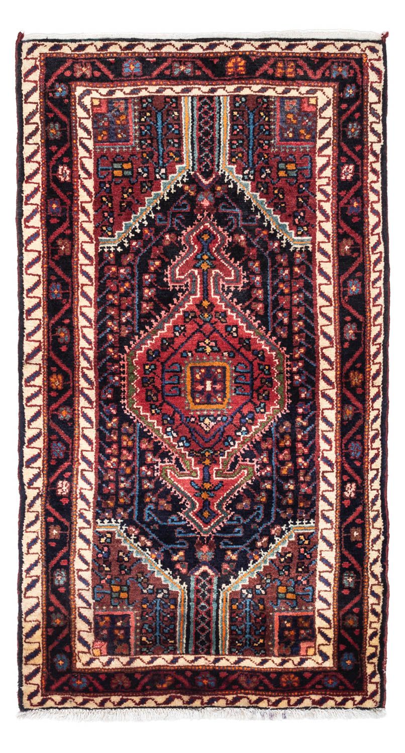 Tapis persan - Nomadic - 145 x 75 cm - bleu foncé