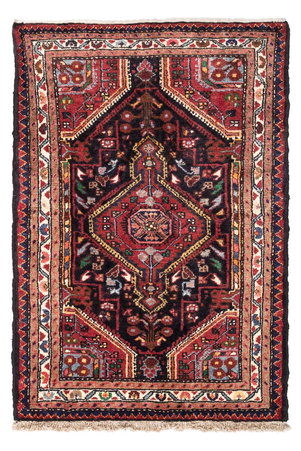 Tapis persan - Nomadic - 127 x 81 cm - bleu foncé