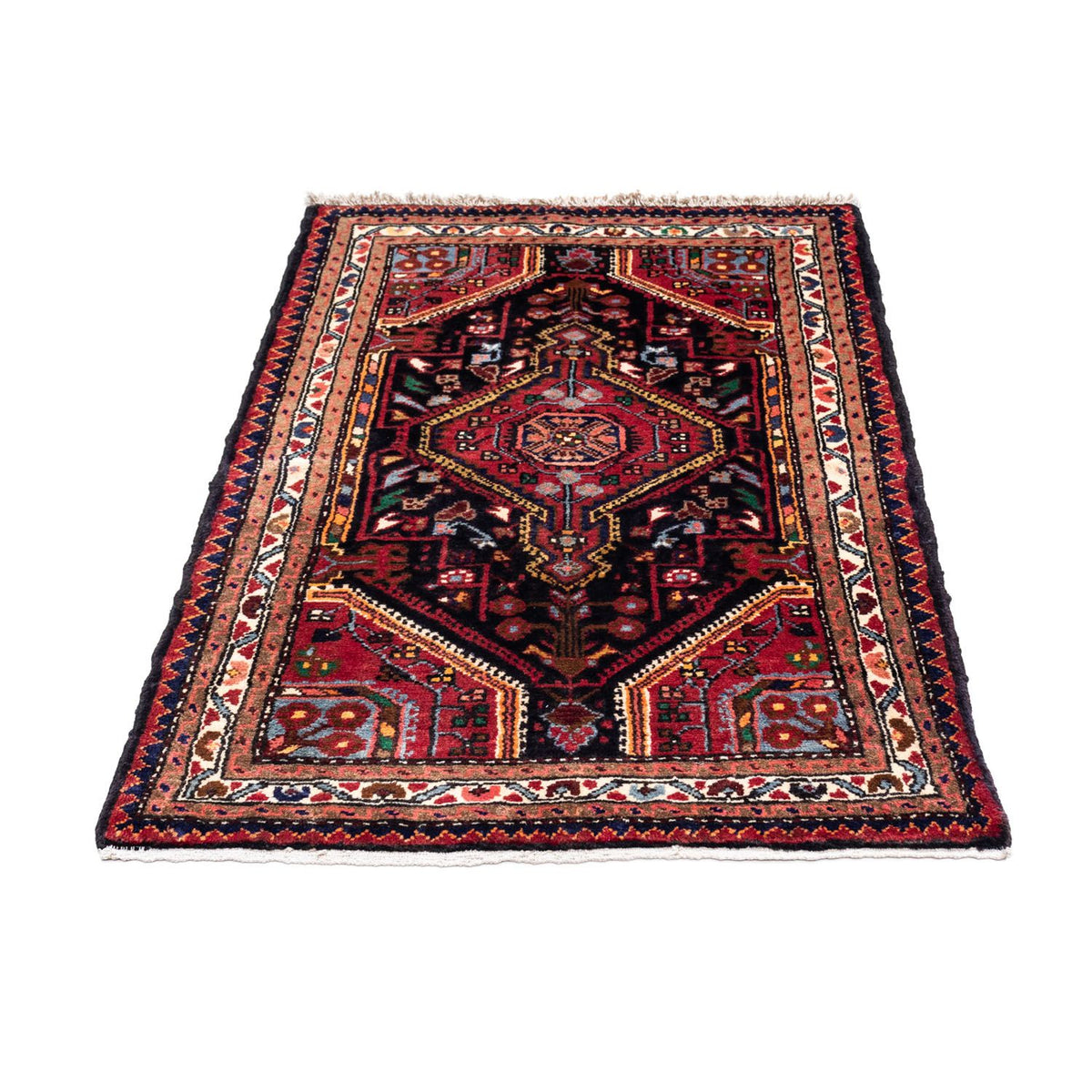 Tapis persan - Nomadic - 127 x 81 cm - bleu foncé
