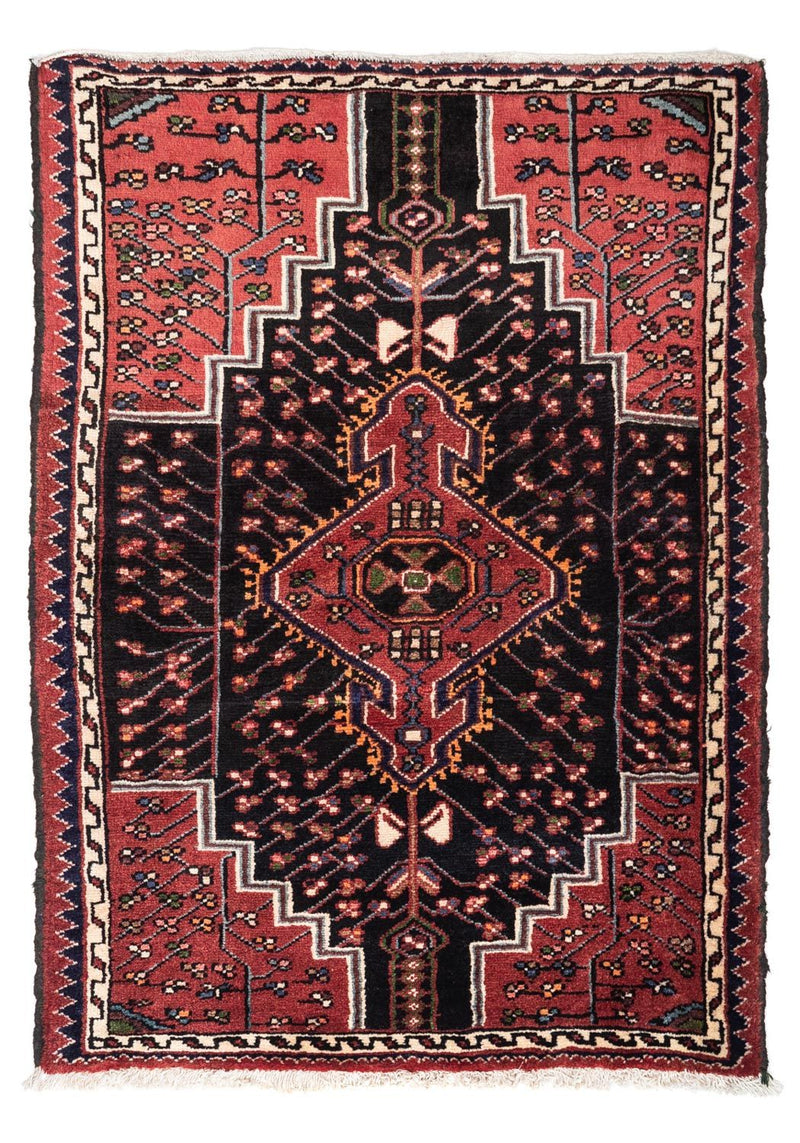 Tapis persan - Nomadic - 128 x 94 cm - rouge clair