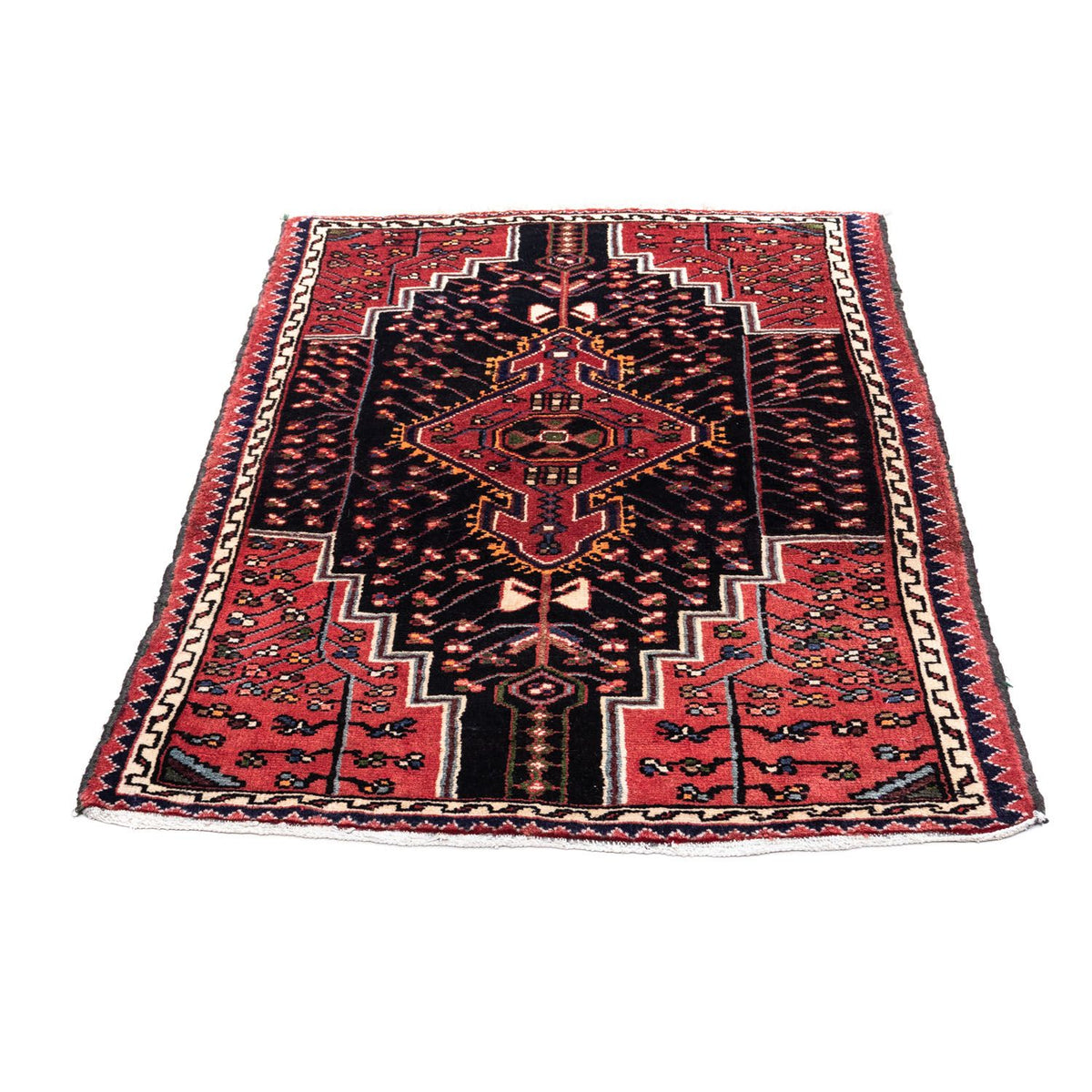 Tapis persan - Nomadic - 128 x 94 cm - rouge clair