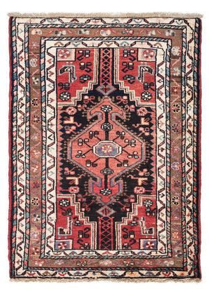 Tapis persan - Nomadic - 127 x 87 cm - rouge clair