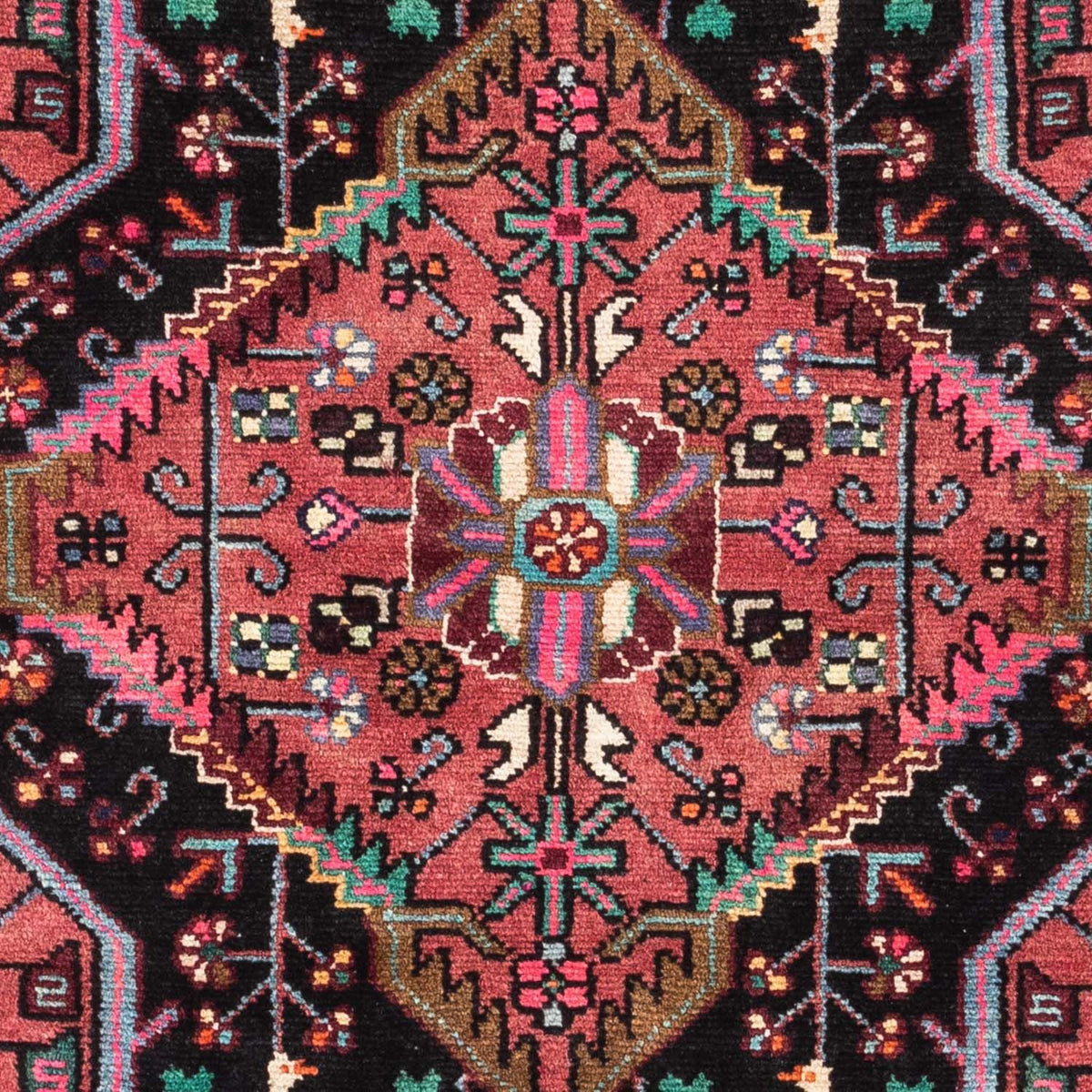 Tapis persan - Nomadic - 116 x 81 cm - rouge clair