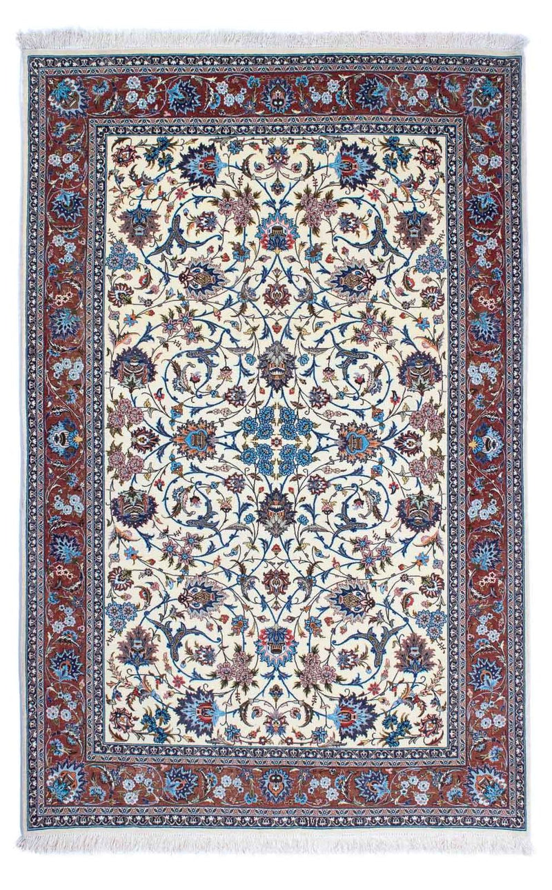Tapis persan - Ghom - 215 x 137 cm - beige