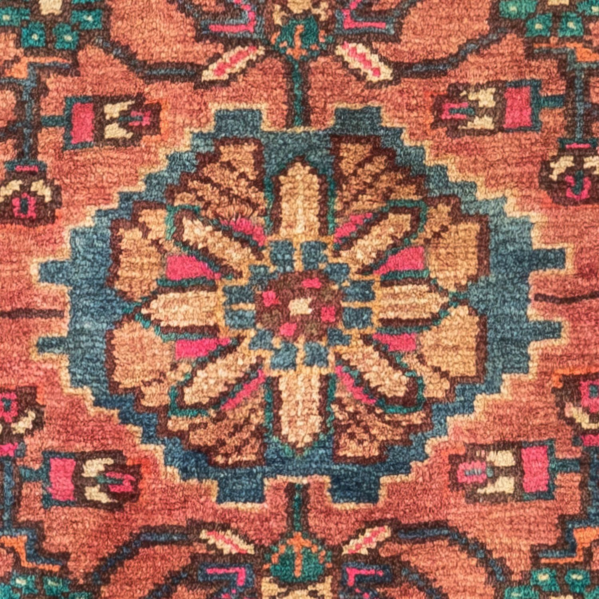 Tapis persan - Nomadic - 123 x 87 cm - rouge clair