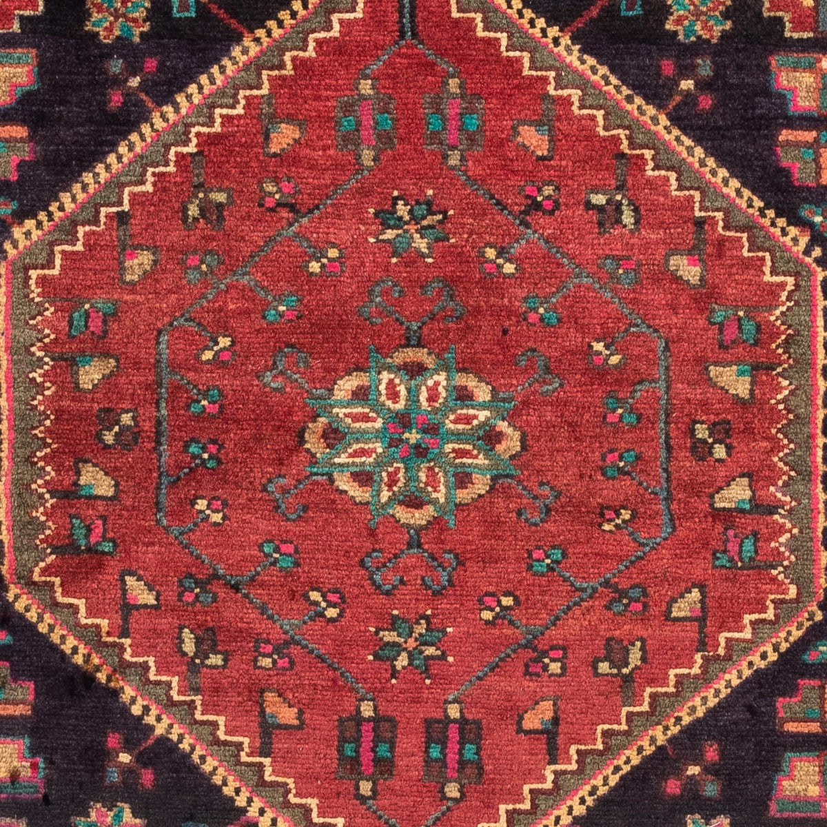 Tapis persan - Nomadic - 136 x 90 cm - rouge