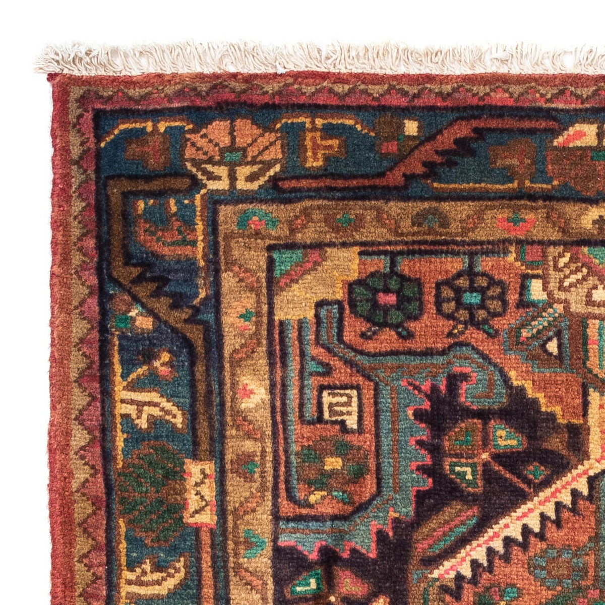 Tapis persan - Nomadic - 140 x 86 cm - rouge clair