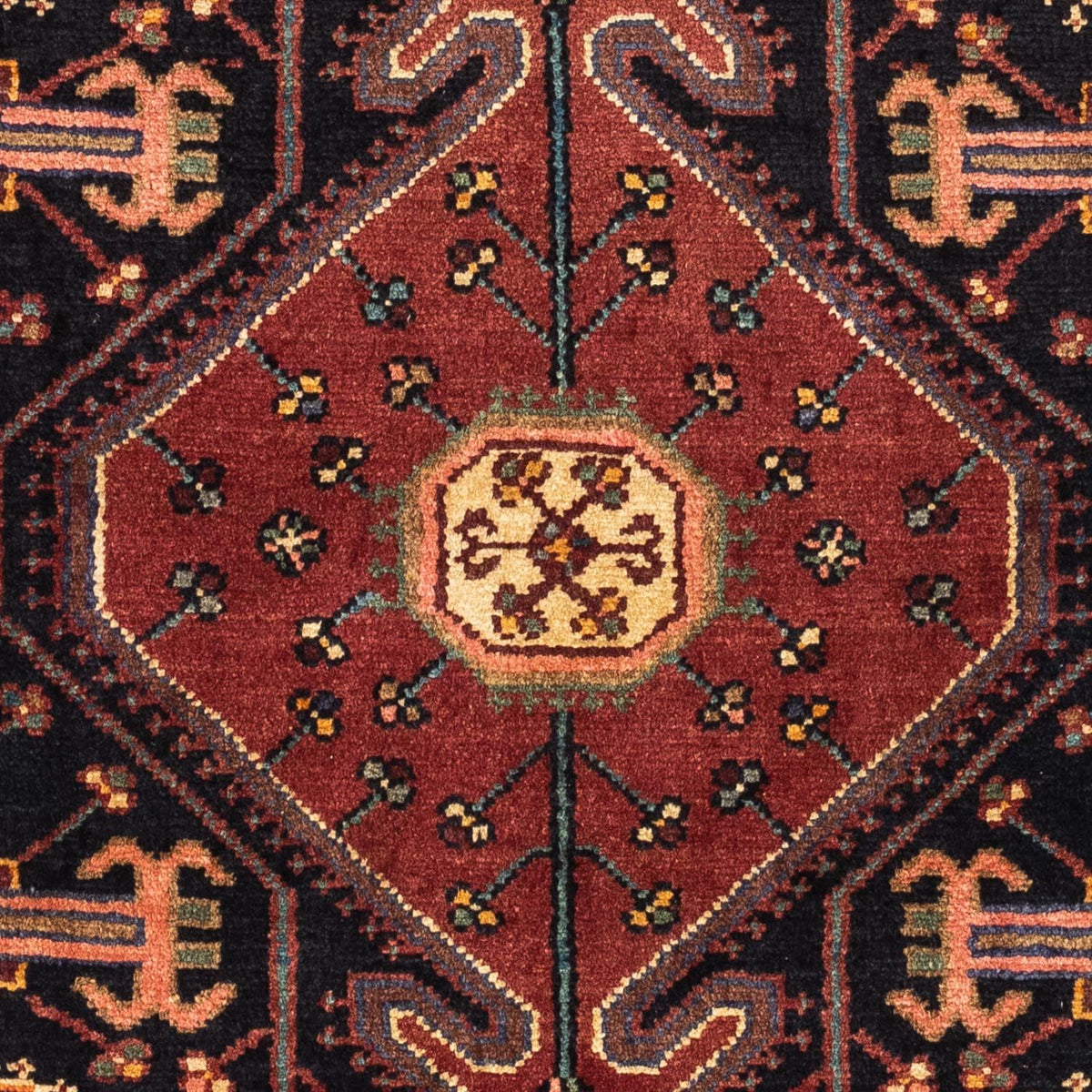 Tapis persan - Nomadic - 122 x 92 cm - rouge