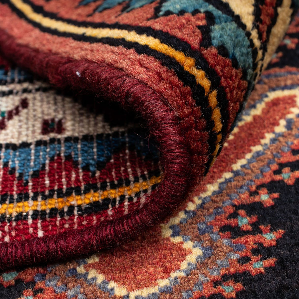 Tapis persan - Nomadic - 122 x 92 cm - rouge