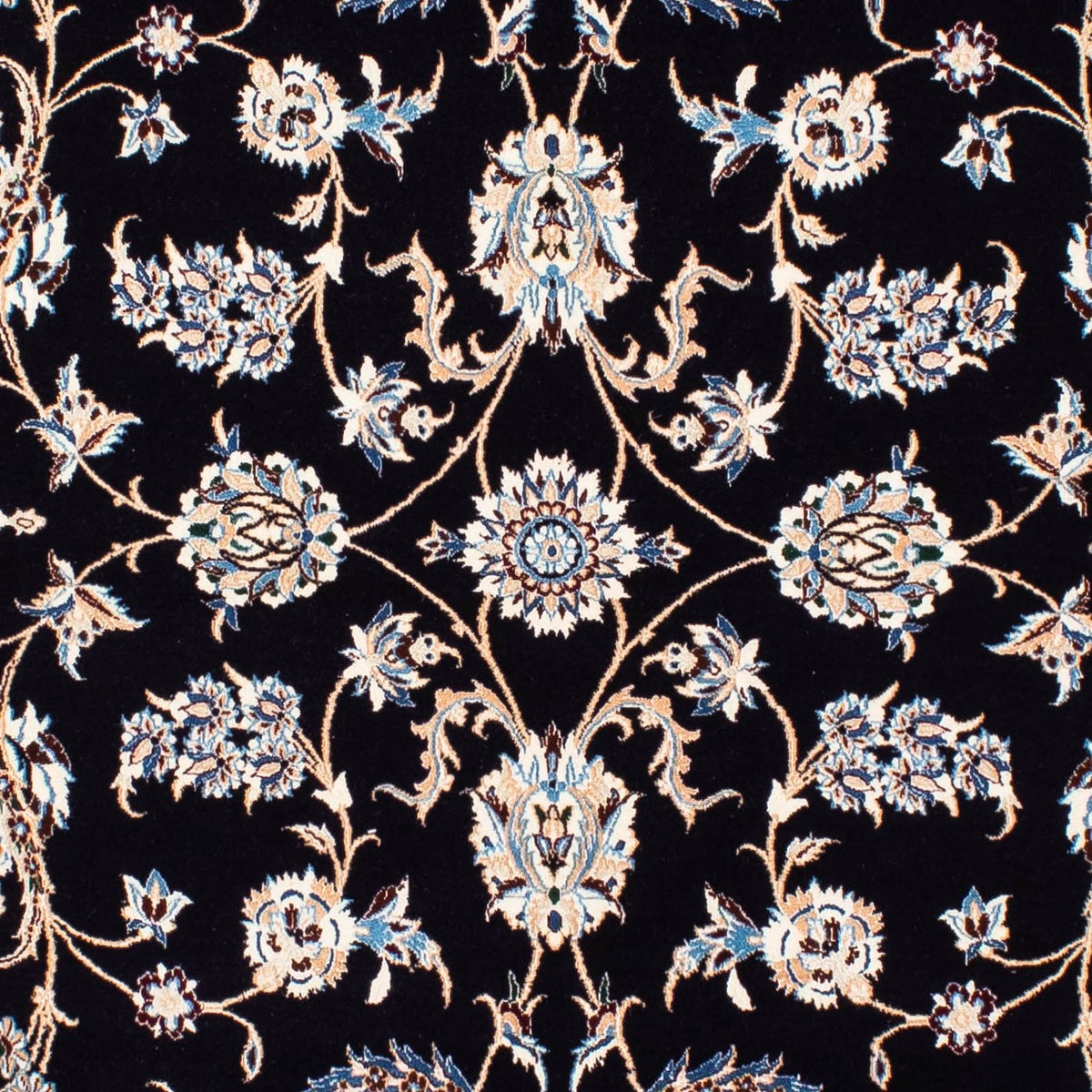 Tapis persan - Nain - Premium - 208 x 127 cm - bleu foncé