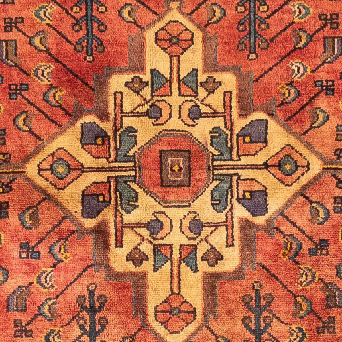 Tapis persan - Nomadic - 242 x 147 cm - rouge clair