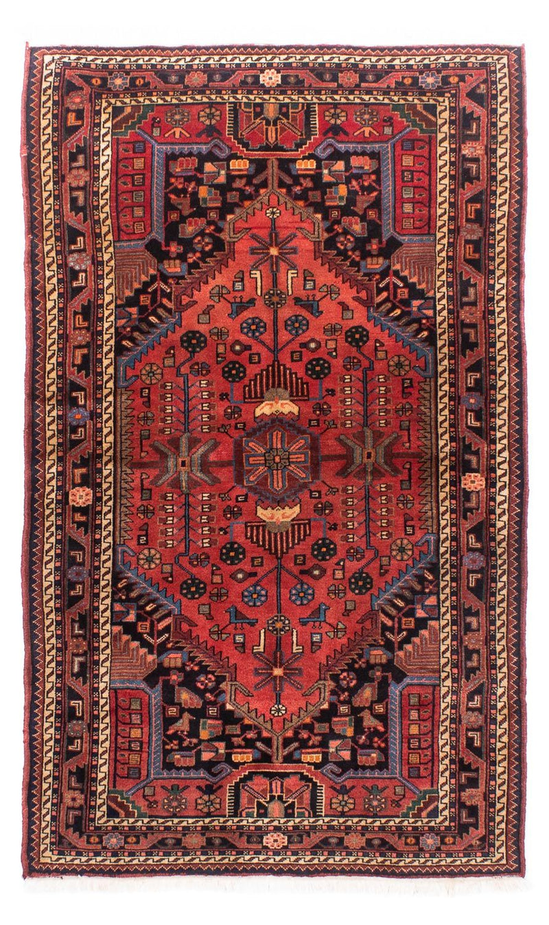 Tapis persan - Nomadic - 230 x 136 cm - rouge foncé