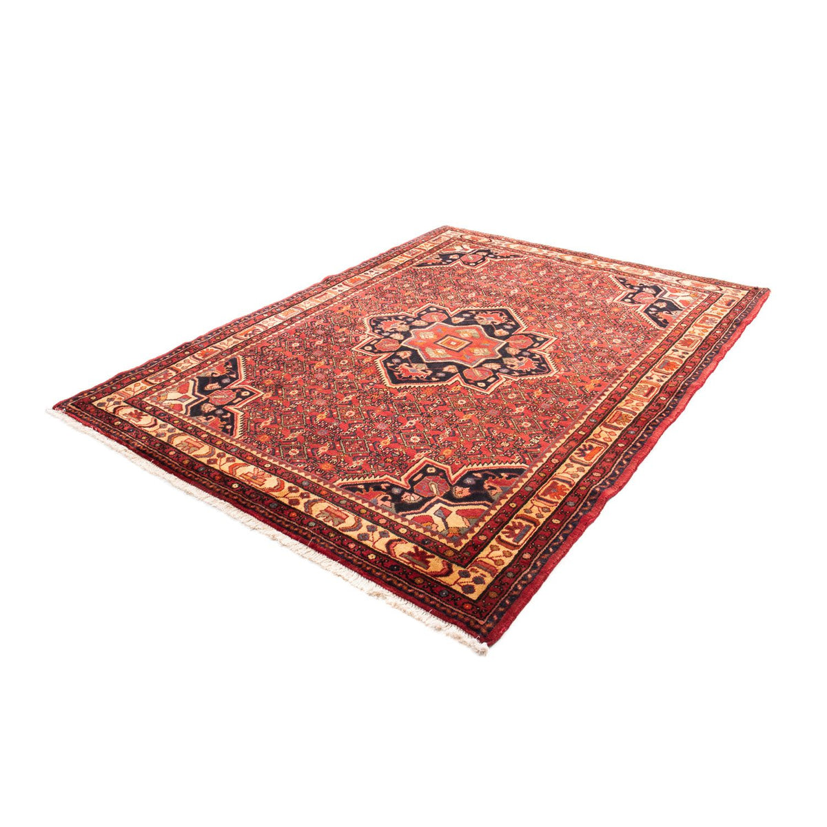 Tapis persan - Nomadic - 211 x 165 cm - rouge foncé