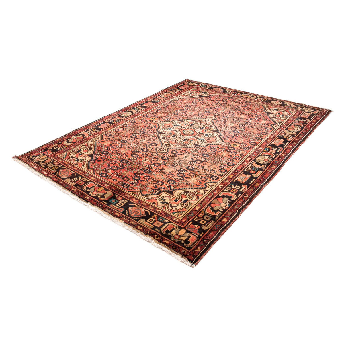 Tapis persan - Nomadic - 216 x 163 cm - rouge clair