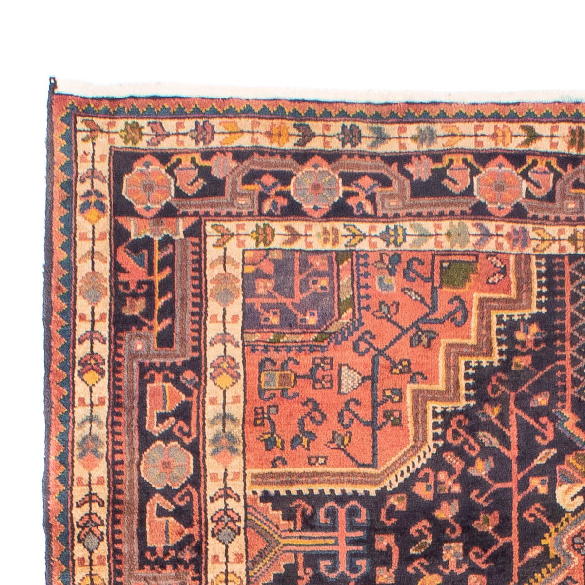 Tapis persan - Nomadic - 216 x 135 cm - bleu foncé