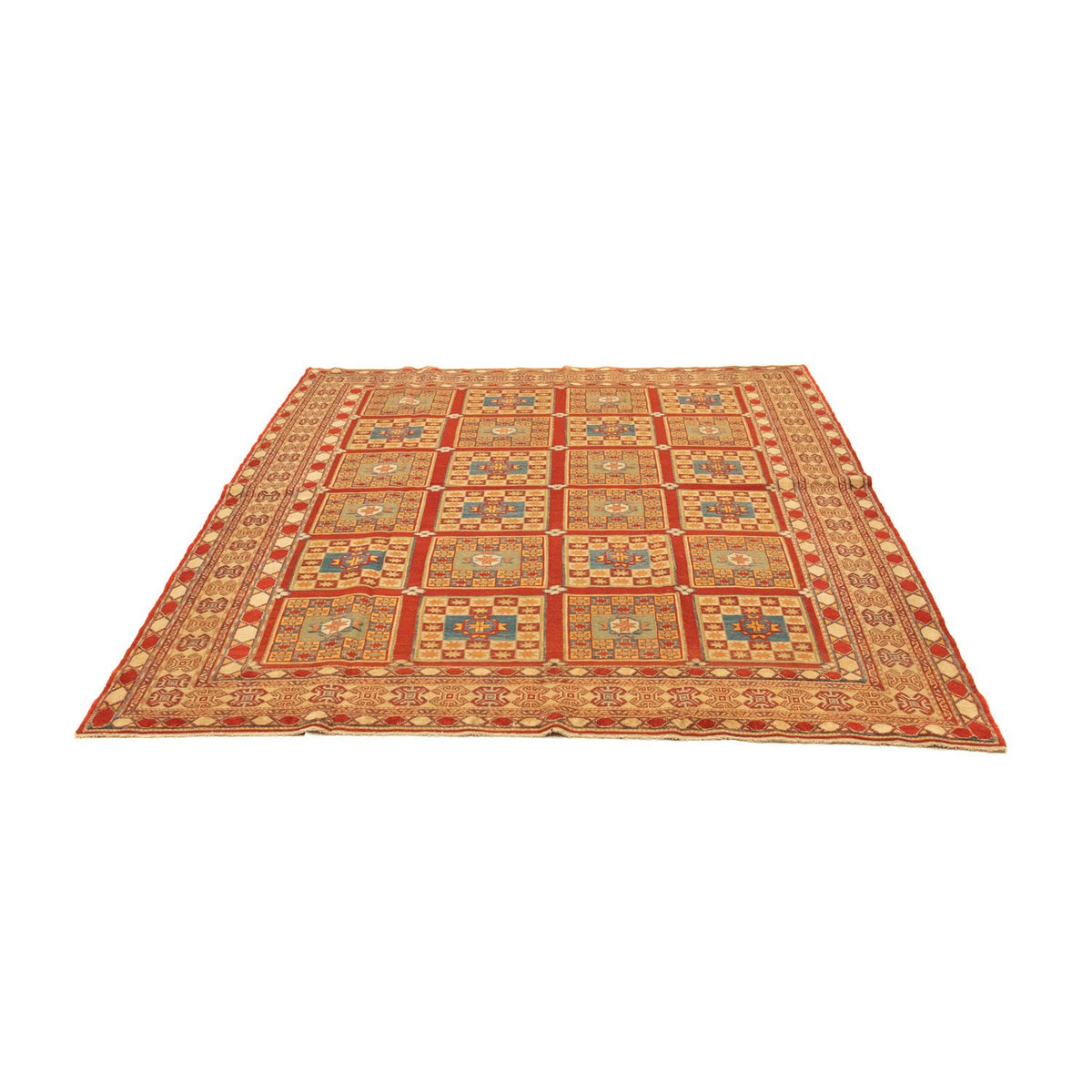 Tapis Kelim - Oriental - 226 x 180 cm - rouge foncé