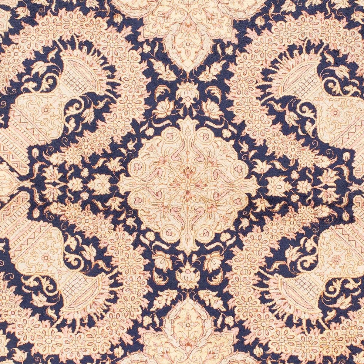 Tapis persan - Ghom - 149 x 102 cm - marron clair