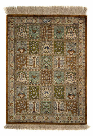 Tapis persan - Ghom - 72 x 54 cm - multicolore