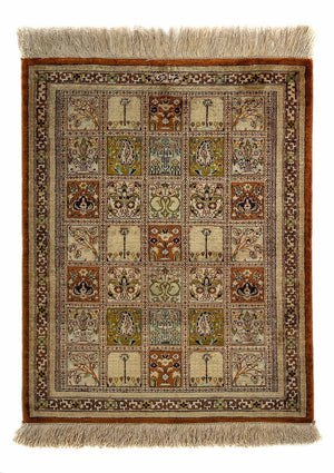 Tapis persan - Ghom - 65 x 53 cm - multicolore
