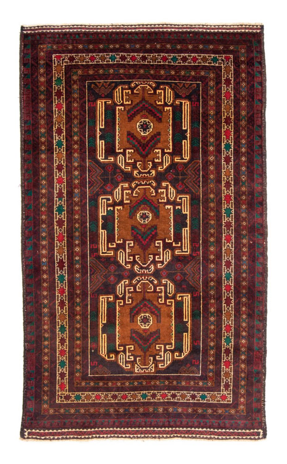 Tapis de couloir Tapis Belutsch - 209 x 111 cm - rouge foncé