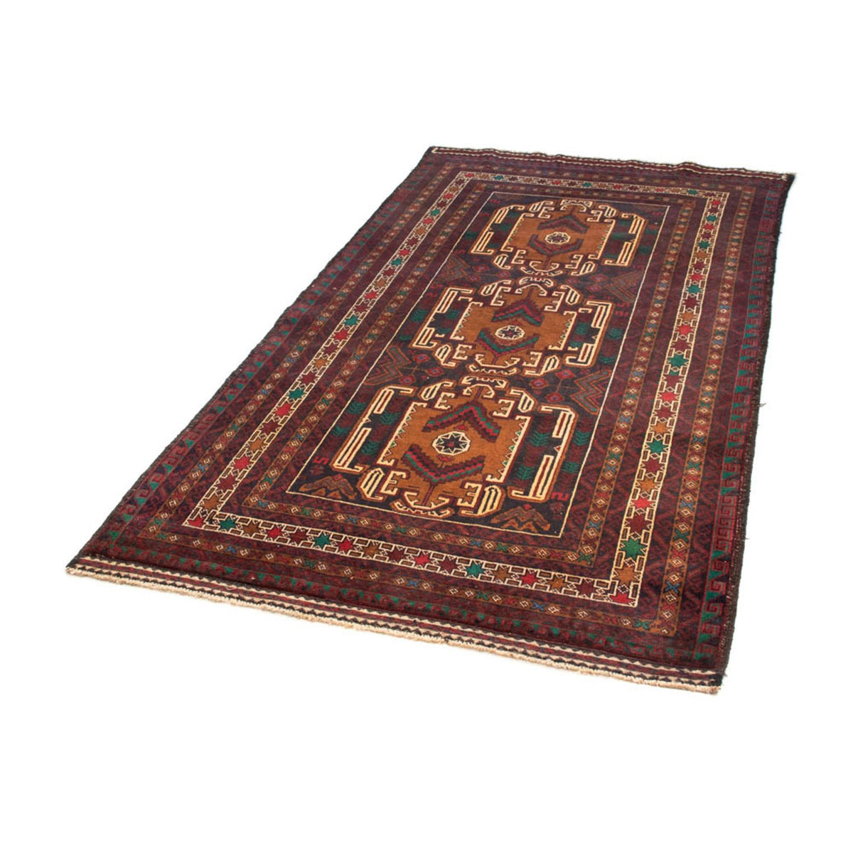 Tapis de couloir Tapis Belutsch - 209 x 111 cm - rouge foncé