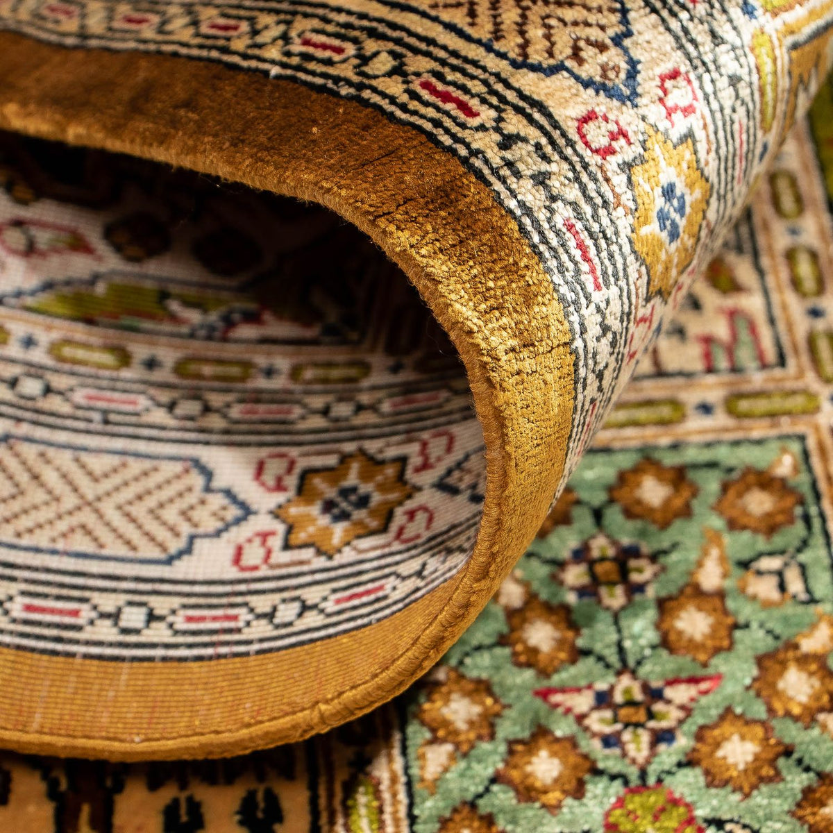 Tapis persan - Ghom - 73 x 54 cm - multicolore