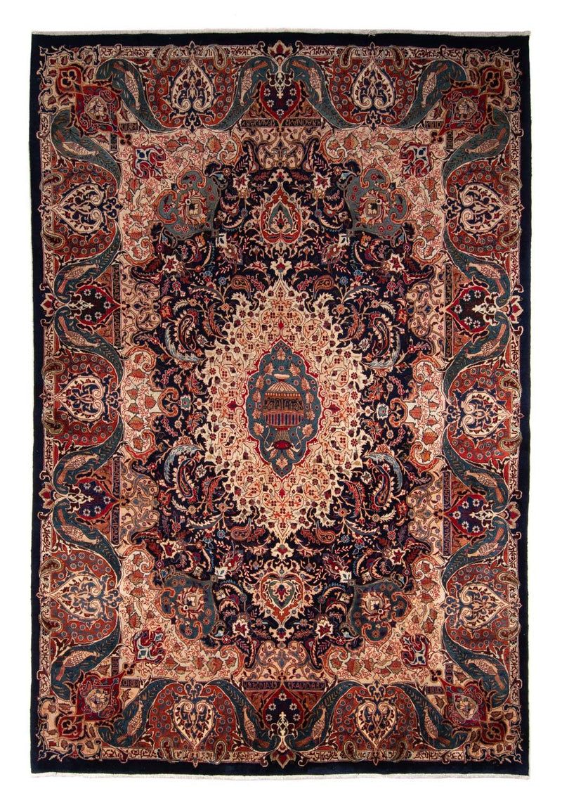 Tapis persan - Classique - 369 x 260 cm - bleu foncé