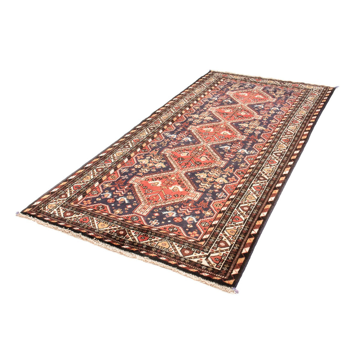 Tapis de couloir Tapis persan - Nomadic - 240 x 117 cm - rouge clair