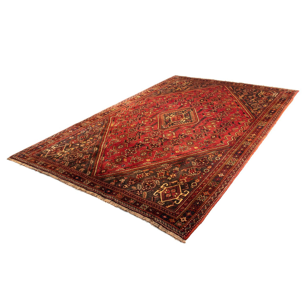 Tapis persan - Nomadic - 277 x 181 cm - rouge foncé