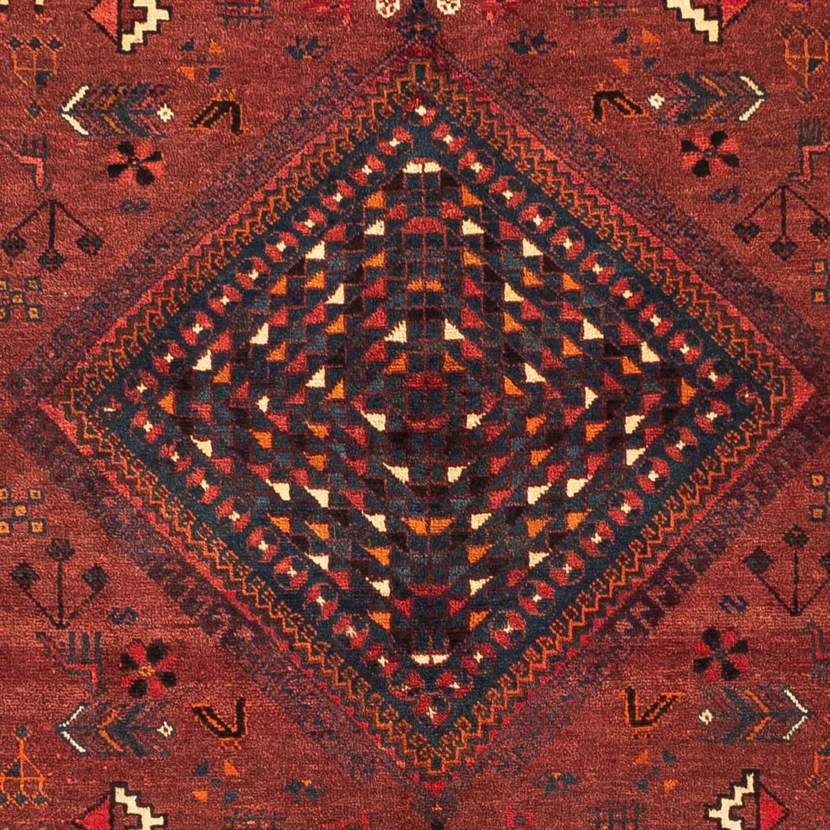Tapis persan - Nomadic - 248 x 180 cm - rouge foncé