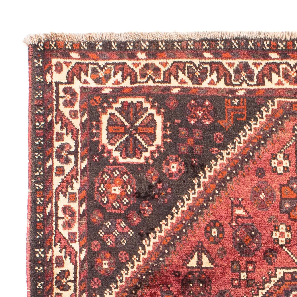 Tapis persan - Nomadic - 164 x 118 cm - rouge foncé